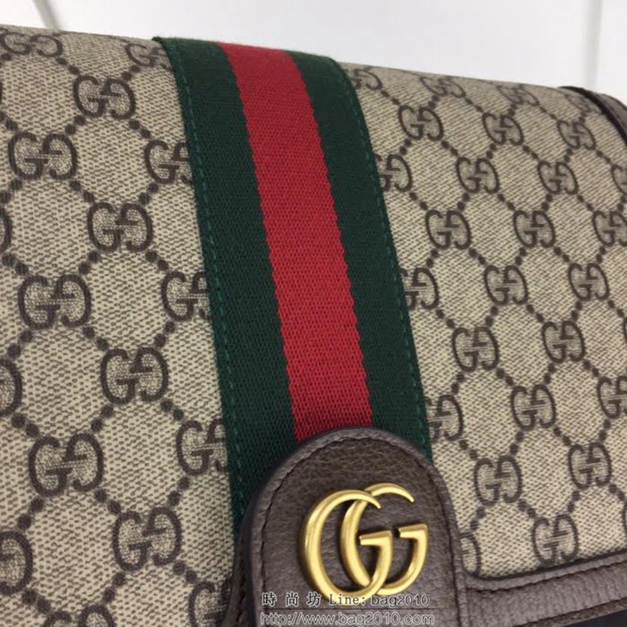 GUCCI古馳 新款 專櫃品質 原單 548304啡Pvc啡皮 單肩斜挎包HY1343